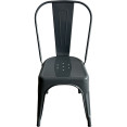 Vintage Industrial Metal Dining Bistro Chair Steel Grey Finish | CaterEq CEHYX5031STEELGREY