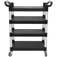 Professional 4-Tier Utility Trolley Black Polypropylene 1010x500x1260mm | CaterEq CEHZMCC5014 Professional 4-Tier Utility Trolley Black Polypropylene 1010x500x1260mm | CaterEq CEHZMCC5014