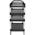 Professional 4-Tier Utility Trolley Black Polypropylene 1010x500x1260mm | CaterEq CEHZMCC5014 Professional 4-Tier Utility Trolley Black Polypropylene 1010x500x1260mm | CaterEq CEHZMCC5014
