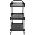 Professional 3-Tier Utility Trolley Black Polypropylene 1010x500x980mm | CaterEq CEHZMCC501 Professional 3-Tier Utility Trolley Black Polypropylene 1010x500x980mm | CaterEq CEHZMCC501