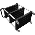Professional 3-Tier Utility Trolley Black Polypropylene 790x420x940mm | CaterEq CEHZMCC502 Professional 3-Tier Utility Trolley Black Polypropylene 790x420x940mm | CaterEq CEHZMCC502
