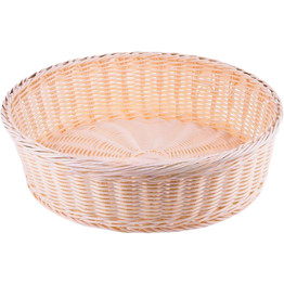 Round Poly Wicker Bread Basket 400x100mm | CaterEq CEJGM510 Round Poly Wicker Bread Basket 400x100mm | CaterEq CEJGM510