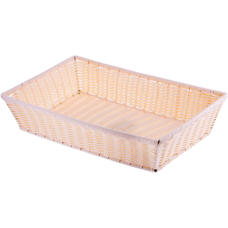 Rectangular Poly Wicker Bread Basket 530x330x100mm | CaterEq CEJGM512
