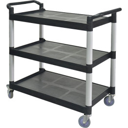 Professional 3-Tier Utility Trolley Cart 810x435x910mm | CaterEq CEJGM714 Professional 3-Tier Utility Trolley Cart 810x435x910mm | CaterEq CEJGM714
