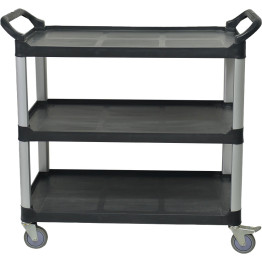 Professional 3-Tier Utility Trolley Cart 810x435x910mm | CaterEq CEJGM718 Professional 3-Tier Utility Trolley Cart 810x435x910mm | CaterEq CEJGM718