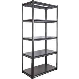 Commercial Shelving Unit 5 Tier Width 900mm Depth 450mm Black- CEJM5B