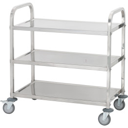 Commercial 3‑Tier Stainless Steel Serving Trolley 750×400×835 mm| CaterEq CEJSN212