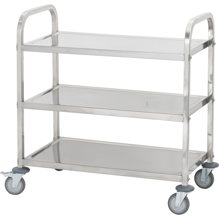 Commercial 3‑Tier Stainless Steel Serving Trolley 850×450×900 mm| CaterEq CEJSN210