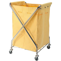 Stainless Steel X‑Type Folding Laundry Trolley 700×670×1040 mm| CaterEq CEJSN218