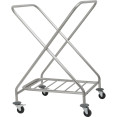 Stainless Steel X‑Type Folding Laundry Trolley 700×670×1040 mm| CaterEq CEJSN218