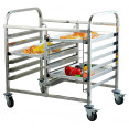 Double Rack/Tray/Pan Trolley Stainless Steel Bakery 600×400mm 6×2 Tier 900×820×950mm | CaterEq CEJSN240 Double Rack/Tray/Pan Trolley Stainless Steel Bakery 600×400mm 6×2 Tier 900×820×950mm | CaterEq CEJSN240