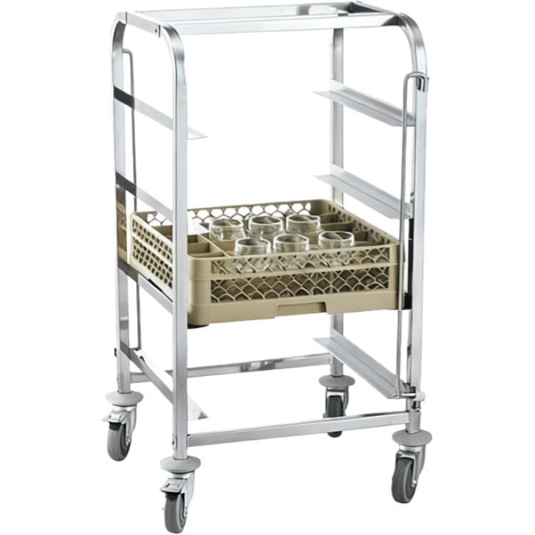 Dishwasher Basket Trolley Stainless Steel 4 Tier 505×550×1000mm| CaterEq CEJSN244