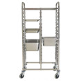 Double GN Pan Trolley Stainless Steel 1/1 GN 15×2 Tier 740×550×1700mm | CaterEq CEJSN250 Double GN Pan Trolley Stainless Steel 1/1 GN 15×2 Tier 740×550×1700mm | CaterEq CEJSN250
