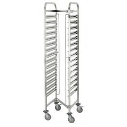 GN Pan Trolley Stainless Steel Z Shape 1/1 GN 15 Tier 380×550×1700mm | CaterEq CEJSN256