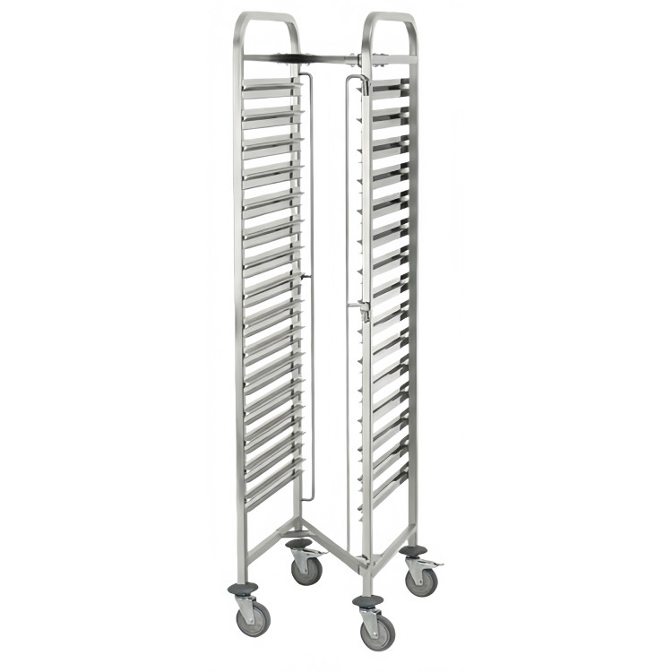 GN Pan Trolley Stainless Steel Z Shape 1/1 GN 15 Tier 380×550×1700mm | CaterEq CEJSN256 GN Pan Trolley Stainless Steel Z Shape 1/1 GN 15 Tier 380×550×1700mm | CaterEq CEJSN256