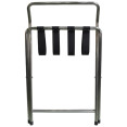 Commercial Folding Stainless Steel Luggage Rack / Suitcase Stand with 4 Straps | CaterEq CEJSN302