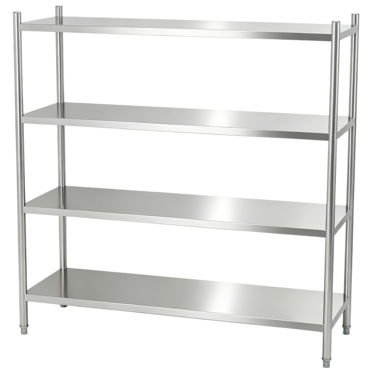 Commercial Stainless Steel 4 Tier Storage Shelving Unit 1200 x 400 x 1550mm | CaterEq CEJSN312