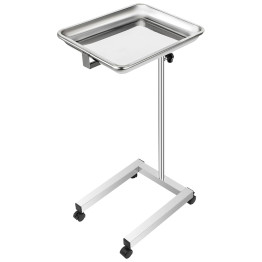 Commercial Adjustable Stainless Steel Medical Tray Stand 450 x 345 x 735-1250mm | CaterEq CEJSN332
