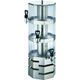 Commercial Juice Dispenser 3 Tier 12 litres Octagon - CEJVS12A