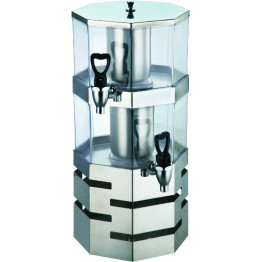 Commercial Juice Dispenser 2 Tier 8 litres Octagon - CEJVS8A