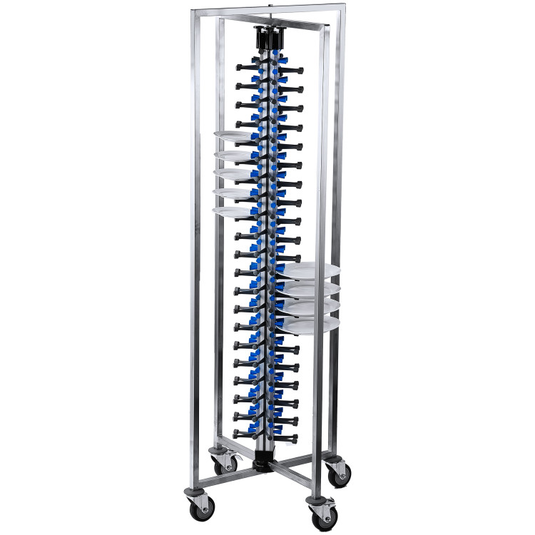Commercial 84-Plate Mobile Plate Rack 730x730x1910mm | CaterEq CEJWDC84