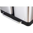 Commercial Pedal Double Waste Bin 2x36 Litres Satin Surface 590x362x616mm - CEJY9127