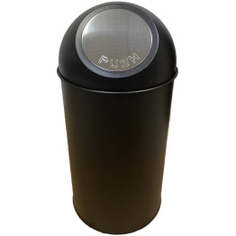 Commercial Push-Top Waste Bin 50 Litres Black - CEJY931050L