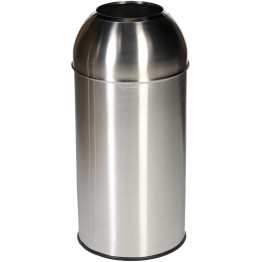 Commercial Open-Top Waste Bin 50 Litres Satin - CEJY981050L