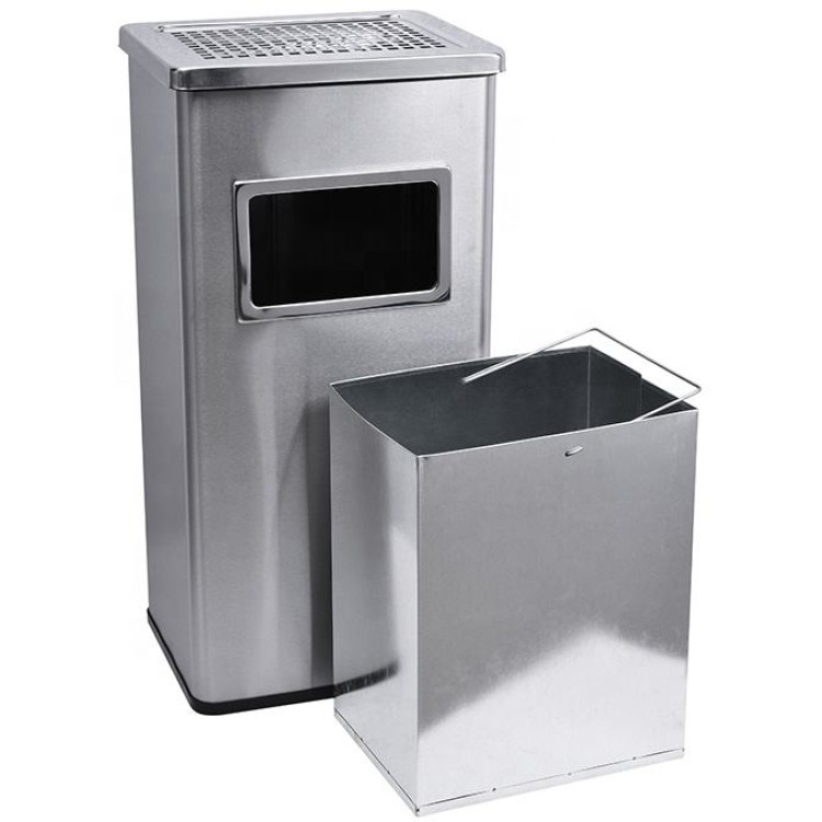 Commercial Ashtray Waste Bin 30 Litres Satin - CEJYAB701SATIN