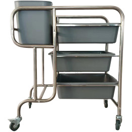 Professional Stainless Steel Bussing Trolley 800x460x950mm - CEJYXRC0472
