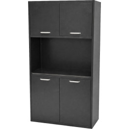 Heavy Duty Steel Upright Storage Cabinet with 4 Doors 1850x900x400mm Black | CaterEq CEJYKM02