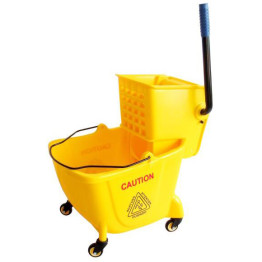 Professional Mop Bucket with Side Press Wringer 24 Litres - CEJYMWF2403