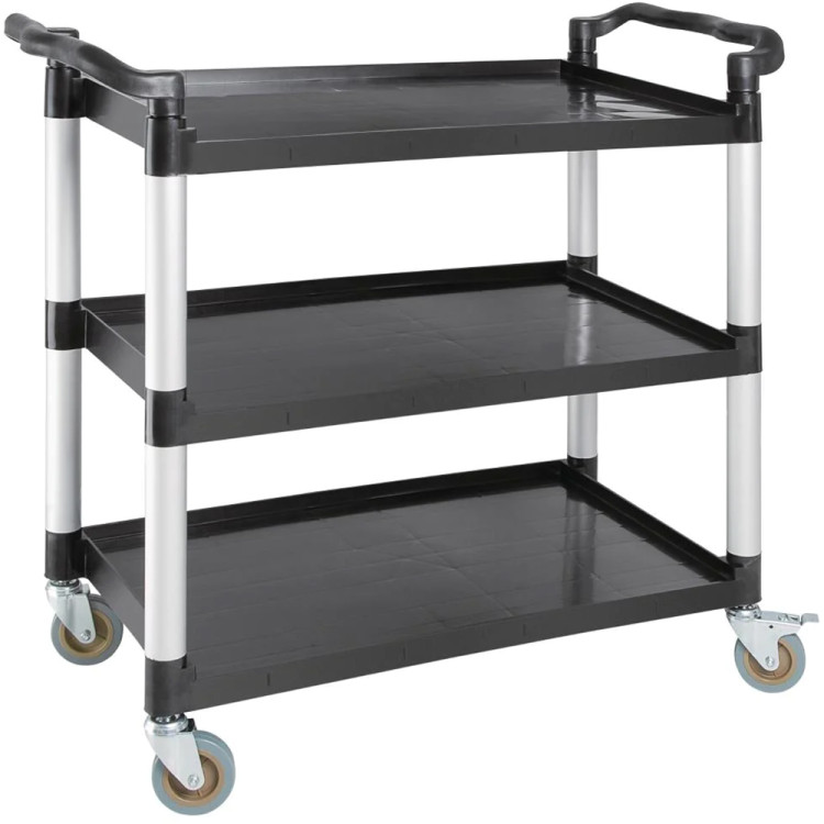 Professional Utility Trolley Multi-purpose 3 tier Black 1070x500x990mm - CEJYXUC407BLACK