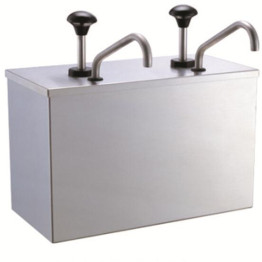 Commercial Condiment/Sauce Dispenser 2 pumps Stainless steel - CEJZS002