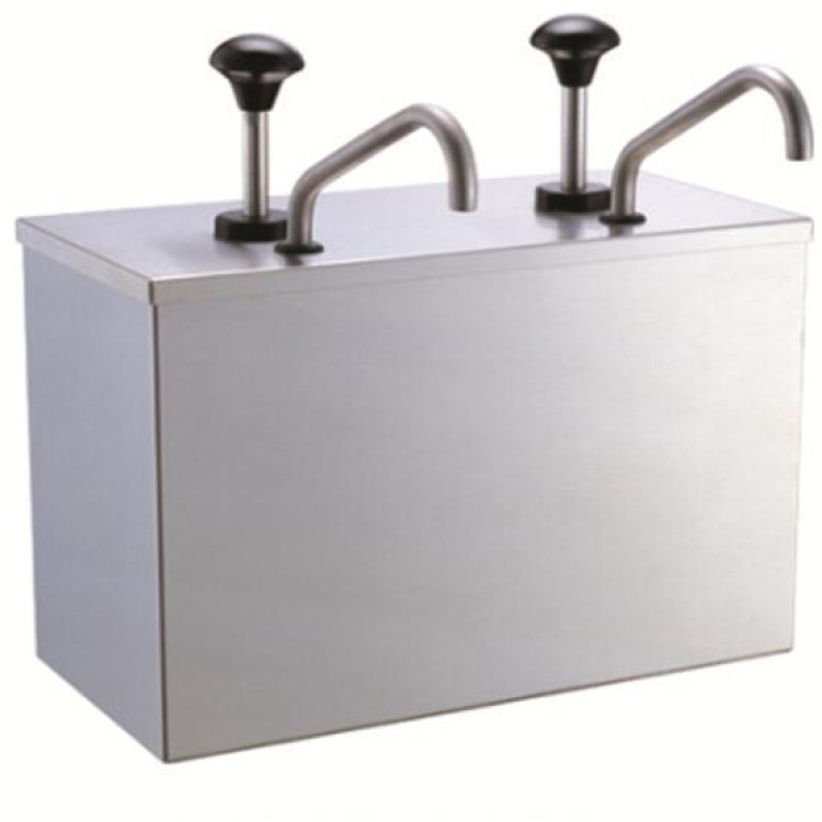Commercial Condiment/Sauce Dispenser 2 pumps Stainless steel - CEJZS002
