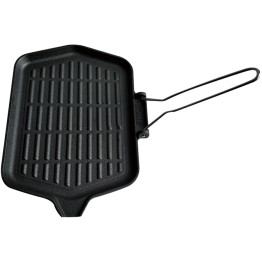 Cast Iron Griddle Pan Pre-seasoned with Removable handle 370x225mm - CEKB3723