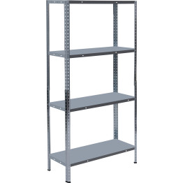 Galvanized Steel Shelving Unit 4-Tier 320kg Capacity (80kg per shelf) 900x400x1800mm | CaterEq CEKFT20 Galvanized Steel Shelving Unit 4-Tier 320kg Capacity (80kg per shelf) 900x400x1800mm | CaterEq CEKFT20
