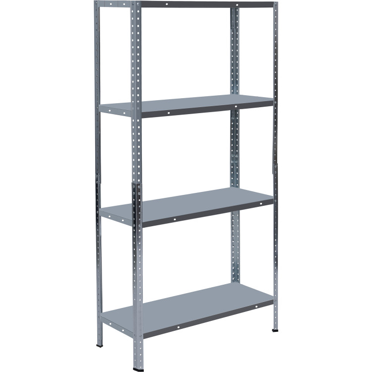 Galvanized Steel Shelving Unit 4-Tier 320kg Capacity (80kg per shelf) 900x400x1800mm | CaterEq CEKFT20 Galvanized Steel Shelving Unit 4-Tier 320kg Capacity (80kg per shelf) 900x400x1800mm | CaterEq CEKFT20