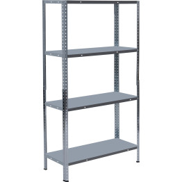 Galvanized Steel Shelving Unit 4-Tier 200kg Capacity (50kg per shelf) 1000x300x1870mm | CaterEq CEKFT52S Galvanized Steel Shelving Unit 4-Tier 200kg Capacity (50kg per shelf) 1000x300x1870mm | CaterEq CEKFT52S