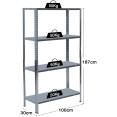 Galvanized Steel Shelving Unit 4-Tier 200kg Capacity (50kg per shelf) 1000x300x1870mm | CaterEq CEKFT52S