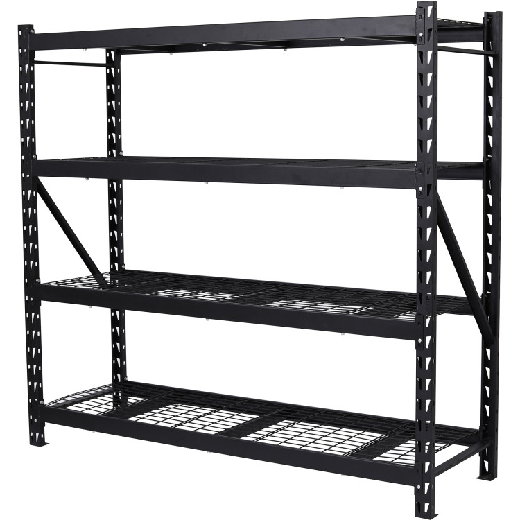 Commercial Shelving unit 4 tier 800kg/shelf Width 1960mm Depth 610mm Black wire - CEKIT99