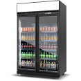 Commercial Display Refrigerator with Double Glass door & Canopy 1000 litres Black - CEKLG1253