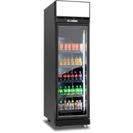 Commercial Display Refrigerator with Glass door & Canopy 600 litres Black - CEKLG750
