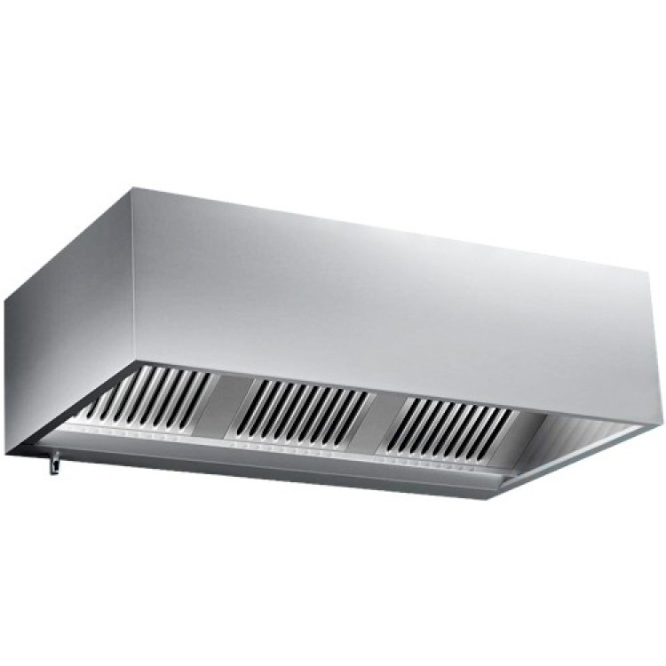 Commercial Extraction Canopy with Filter, Range Hood, Fan, Lights & 4 Speeds 1600mm - CEAP238Z263D