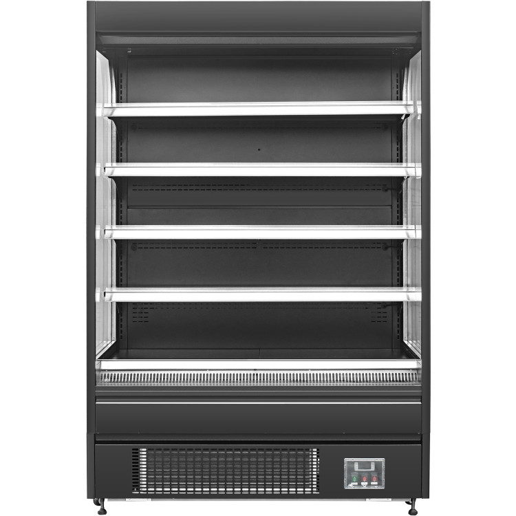 Wall Cabinet Multi Deck Refrigerator Night Curtain Black 1000x800x2000mm - CEKMDP1080E