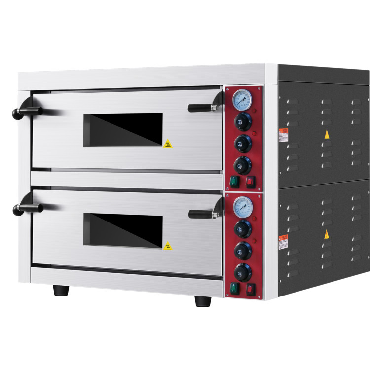 Commercial Double Pizza oven Electric 2 chamber 660x660mm Mechanical controls 9kW - CEKNGEP8T Commercial Double Pizza oven Electric 2 chamber 660x660mm Mechanical controls 9kW - CEKNGEP8T