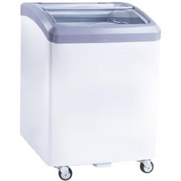 Commercial Horizontal Display Freezer 164 Litres 2 Glass Doors 625x710x910mm Ventilated Cooling - CEKOBE212