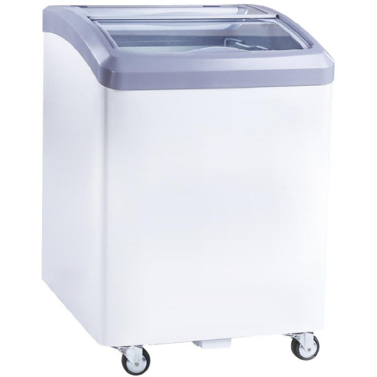 Commercial Horizontal Display Freezer 164 Litres 2 Glass Doors 625x710x910mm Ventilated Cooling - CEKOBE212