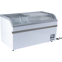 Commercial Horizontal Display Freezer 500 Litres 2 Glass Doors 5 Shelves 1475x757x858mm Ventilated Cooling - CEKOBE214