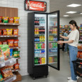 B GRADE Commercial Upright Display Refrigerator 217 Litres Single Glass Door 5 Shelves Ventilated Cooling 500x580x2013mm | CaterEq KOBE306 B GRADE B GRADE Commercial Upright Display Refrigerator 217 Litres Single Glass Door 5 Shelves Ventilated Cooling 500x580x2013mm | CaterEq KOBE306 B GRADE
